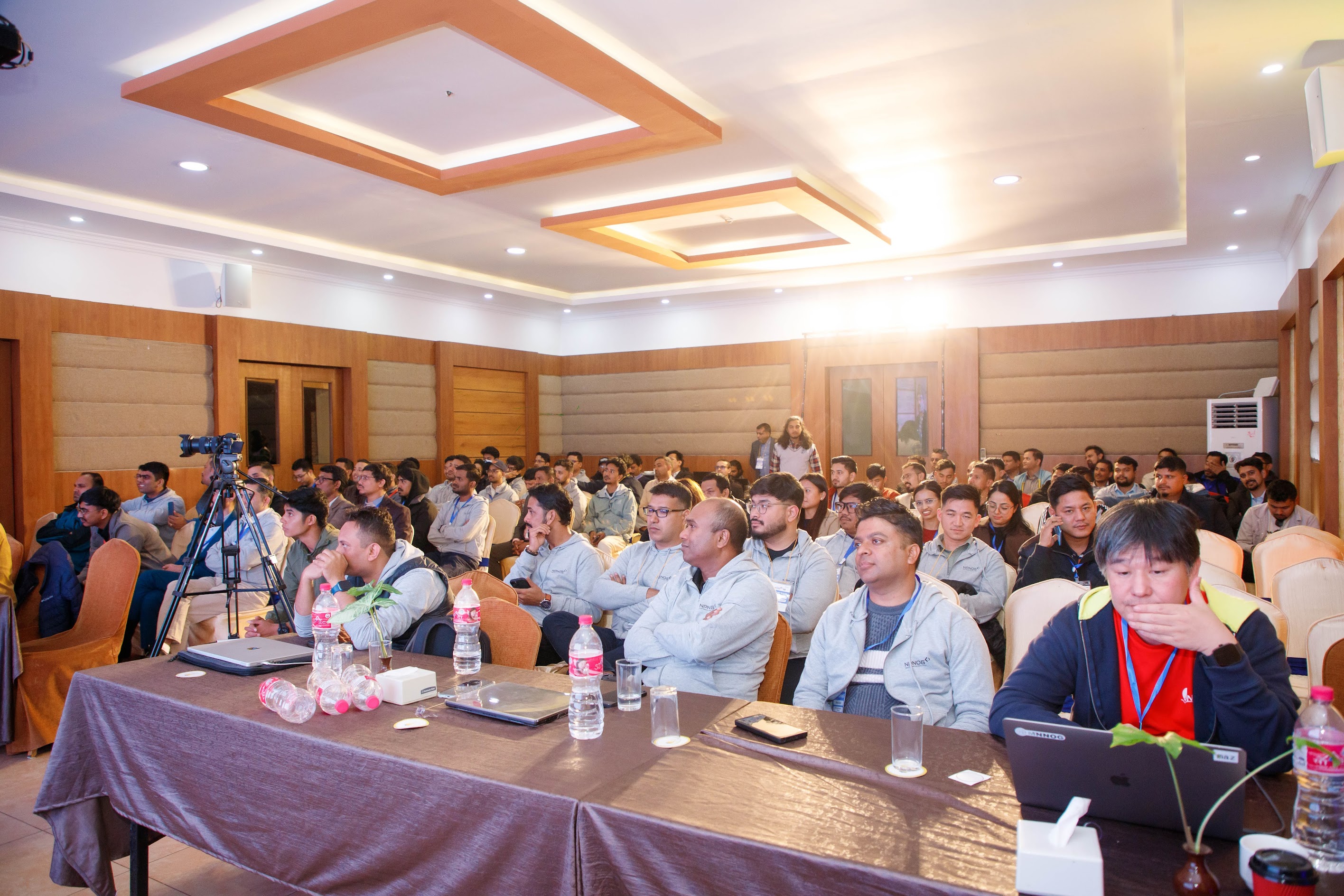 Conference session in progress at npNOG10